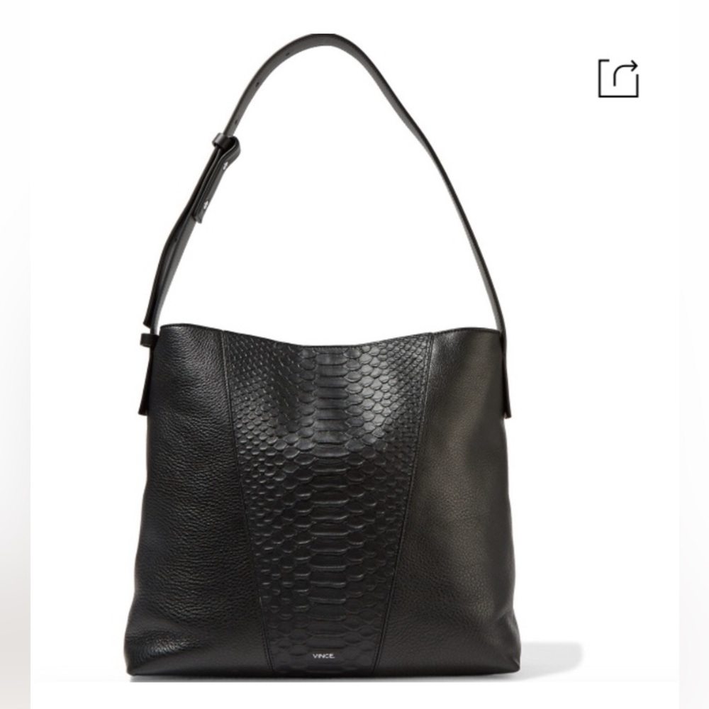 Vince Mod V Python Embossed Bucket Bag - image 3
